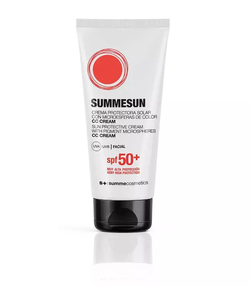 SUMMESUN SPF50+ | SONNENSCHUTZCREME MIT FARB-MIKROKUGELN CC CREAM